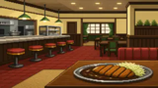 Pixel-art imaginary scene of Kanazawa curry, Jibu-ni, Kaga vegetables, and Kaburazushi: the stories behind Kanazawa's local food, with sources
