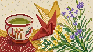 Pixel-art imaginary scene of "Nagoyakko" means someone from Nagoya